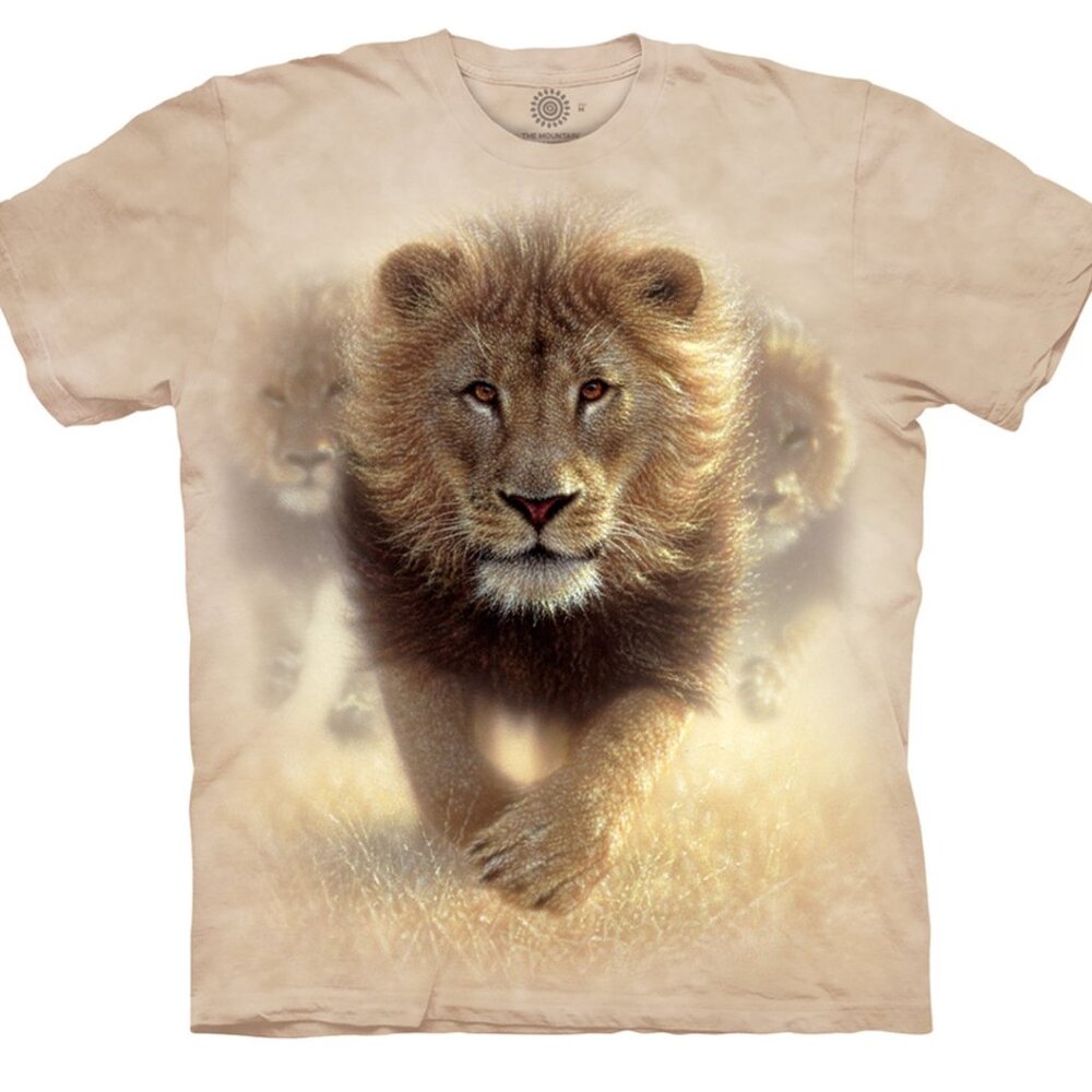 Lion Eat My Dust King Jungle Cat Lions Proud The Mountain Beige T-Shirt S-2X